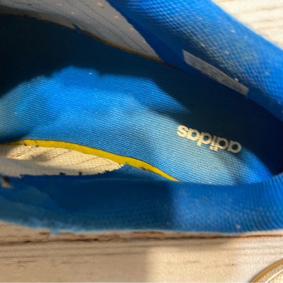 Adidas Break Start Big Kids Size 2 Sneakers Shoes Blue Bird Boys Velcro Straps - Picture 7 of 11